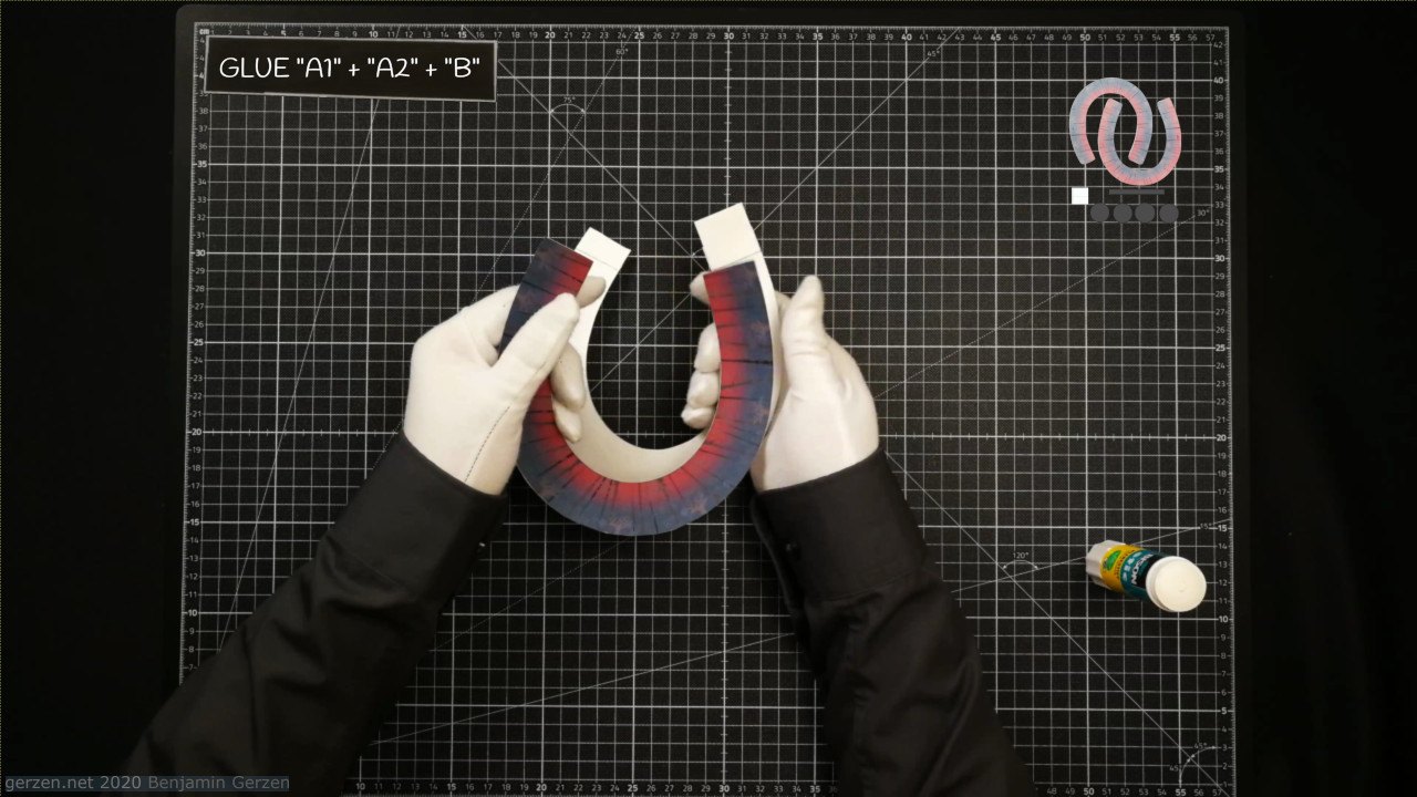 6: Glue parts "A1" and "A2" together.