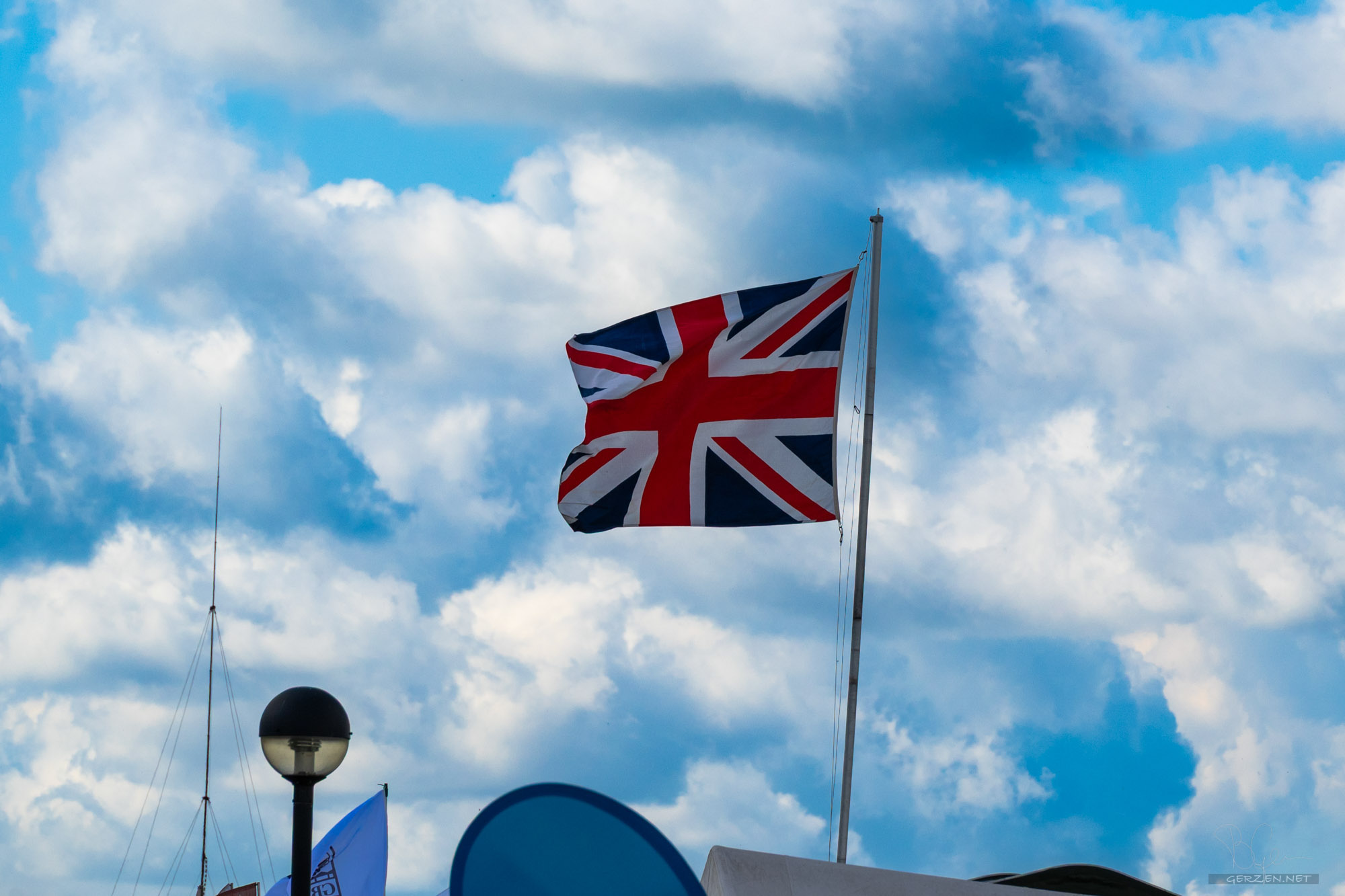 The Union Jack. The memory of the former user of the air field.